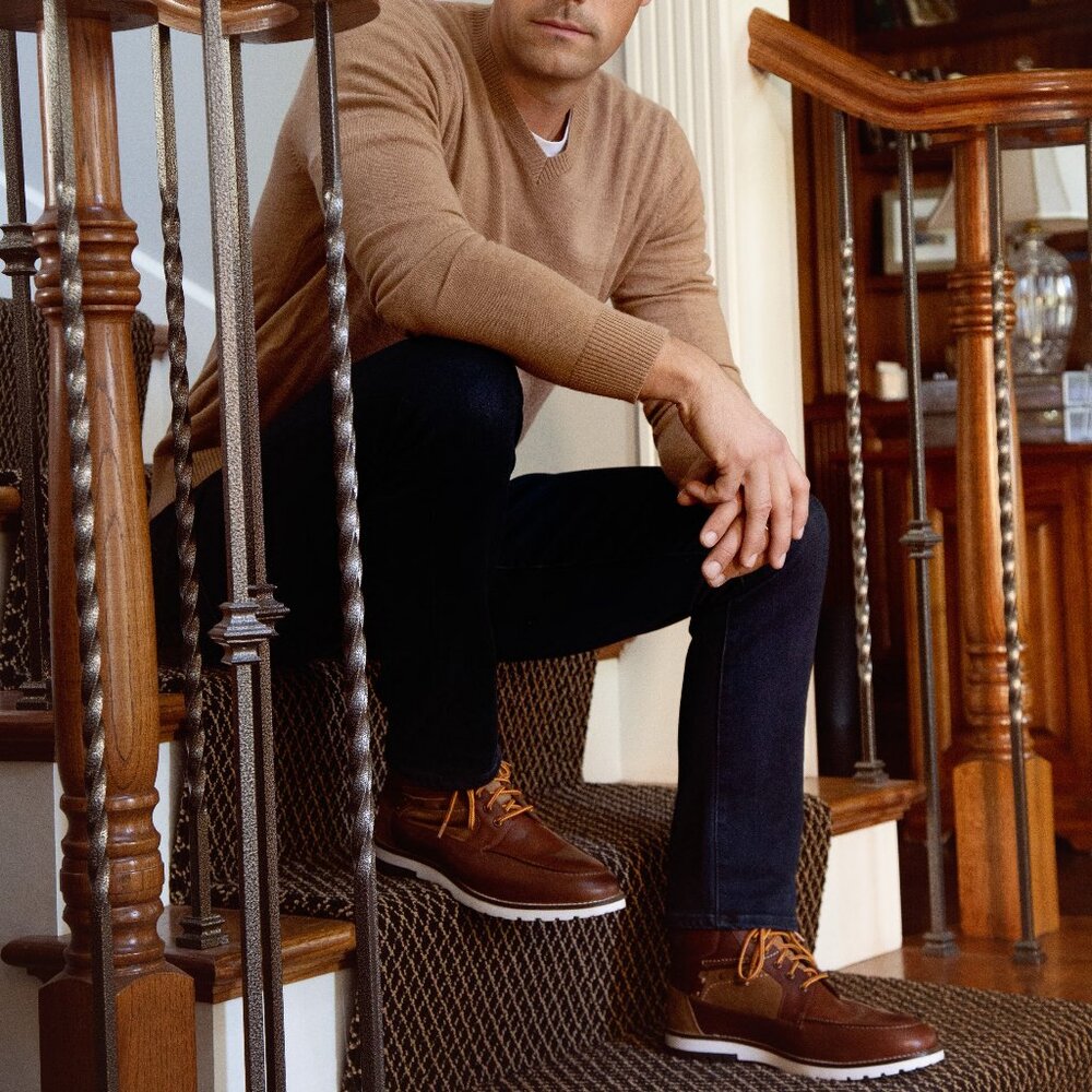 DIBA TRUE TAN GENUINE LEATHER BLANKEN SHIP LACE UP BOOT
